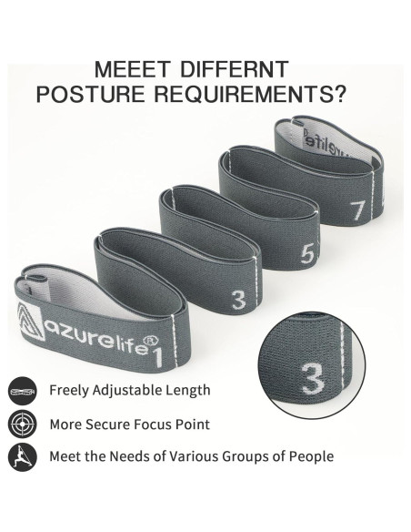 Correa Elástica Premium A AZURELIFE 83.82 cm 8 Bucles