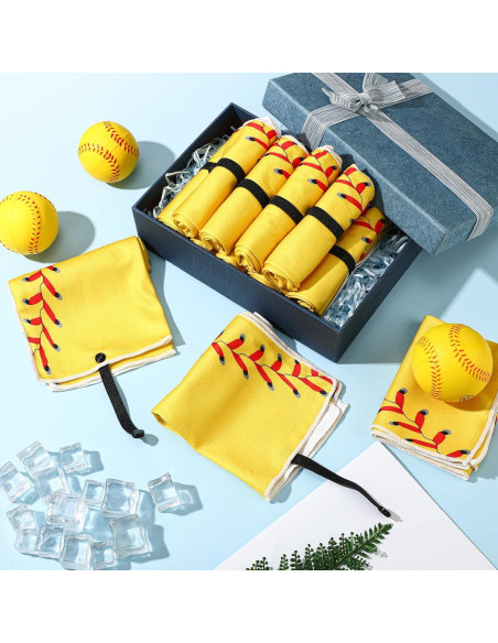 12 Toallas Enfriadoras de Microfibra HunnmingRe Softball 76x23cm
