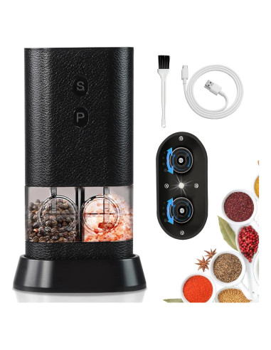 Molino eléctrico de sal y pimienta BoAn recargable USB-C