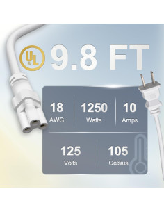Cable de Extensión DiCUNO 3m T5 T8 con Interruptor On/Off 2