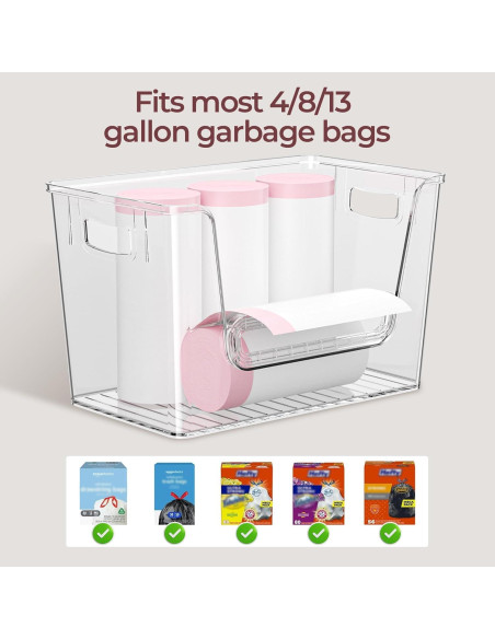 Organizadores de Alacena Delamu 2 Set Transparente 28.5x17.8 cm