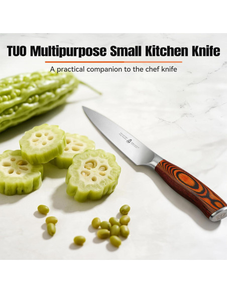 Cuchillo Utility TUO 12.7 cm Acero Inoxidable Pakkawood