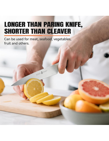 Cuchillo Utility TUO 12.7 cm Acero Inoxidable Pakkawood