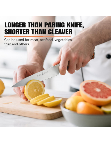 Cuchillo Utility TUO 12.7 cm Acero Inoxidable Pakkawood