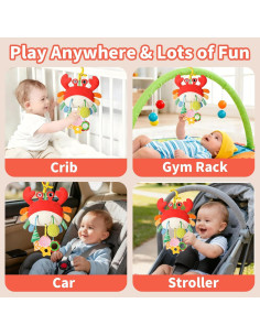 Juguete Colgante para Silla de Auto Ivrmtal Cangrejo 0-6 Meses 2