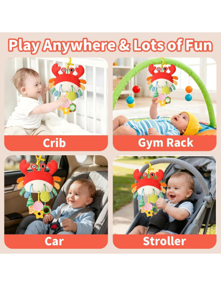 Juguete Colgante para Silla de Auto Ivrmtal Cangrejo 0-6 Meses