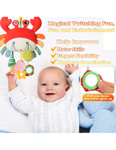 Juguete Colgante para Silla de Auto Ivrmtal Cangrejo 0-6 Meses