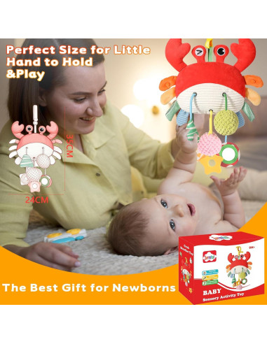 Juguete Colgante para Silla de Auto Ivrmtal Cangrejo 0-6 Meses