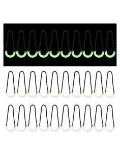 20 Tiradores de Cremallera Autoluminiscentes Larrel 3x7cm