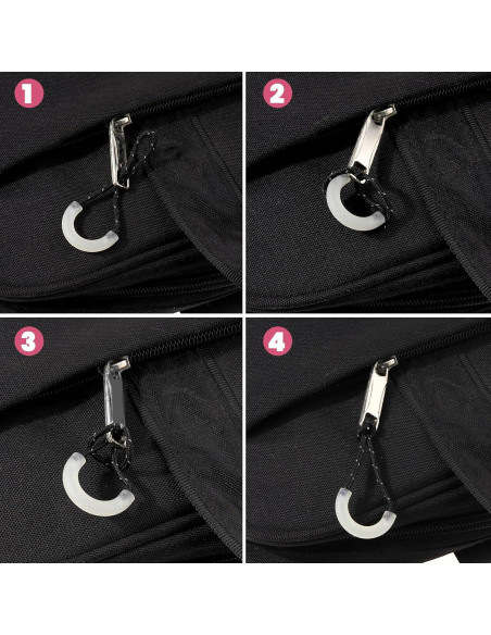 20 Tiradores de Cremallera Autoluminiscentes Larrel 3x7cm