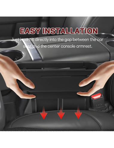 Organizador Rellenador Espacio Asientos Coche Hbxdeco Negro