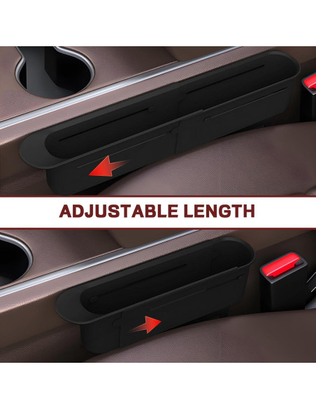 Organizador Rellenador Espacio Asientos Coche Hbxdeco Negro