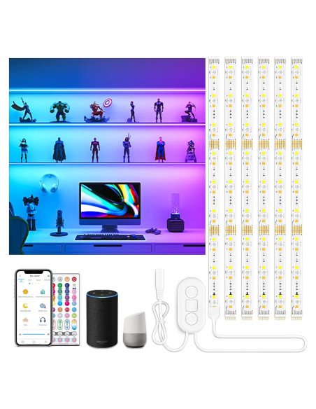 Luces LED Inteligentes Wi-Fi BASON 6 Tiras 2.99m RGBCW