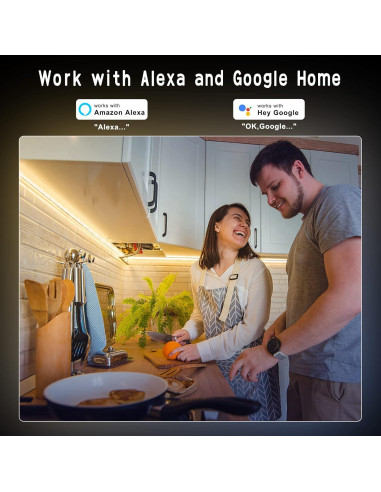 Luces LED Inteligentes Wi-Fi BASON 6 Tiras 2.99m RGBCW