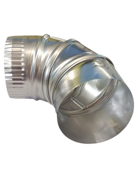 Codo de Ventilación de Secadora de Aluminio Deflecto 90 10cm