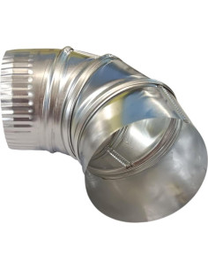 Codo de Ventilación de Secadora de Aluminio Deflecto 90 10cm 2