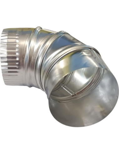 Codo de Ventilación de Secadora de Aluminio Deflecto 90 10cm