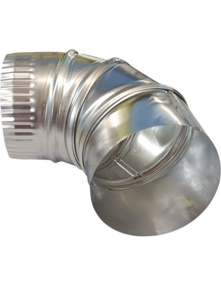 Codo de Ventilación de Secadora de Aluminio Deflecto 90 10cm