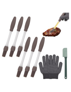 Juego de 8 Brochas de Silicona NAFJYR para Cocinar y Hornear