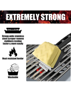 Cepillo de Parrilla BBQ Dalllean Trapezoidal con Cabezal Reemplazable 2