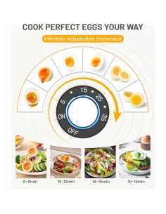 Cocedor de Huevos Eléctrico TIUIT 8 Huevos 500W Temporizador 2