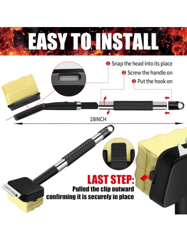 Cepillo de Parrilla BBQ Dalllean Trapezoidal con Cabezal Reemplazable