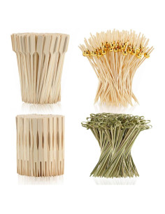 400 Palillos de Bambú para Aperitivos Ecológicos 11.94 cm