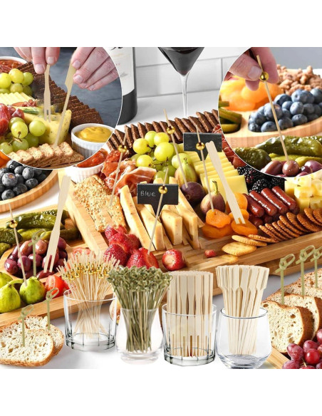 400 Palillos de Bambú para Aperitivos Ecológicos 11.94 cm