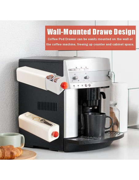 Cajón Colgante para Cápsulas de Café OULIGET Blanco