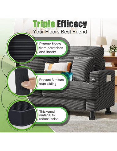 Almohadillas Antideslizantes xxxHOLIC 5.08x5.08 cm Juego de 4