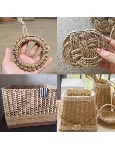 Cuerda de yute ILIKEEC 6mm 50m biodegradable para manualidades