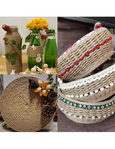 Cuerda de yute ILIKEEC 6mm 50m biodegradable para manualidades