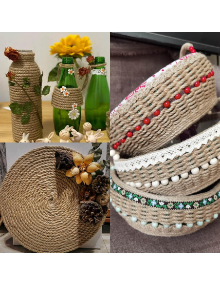 Cuerda de yute ILIKEEC 6mm 50m biodegradable para manualidades