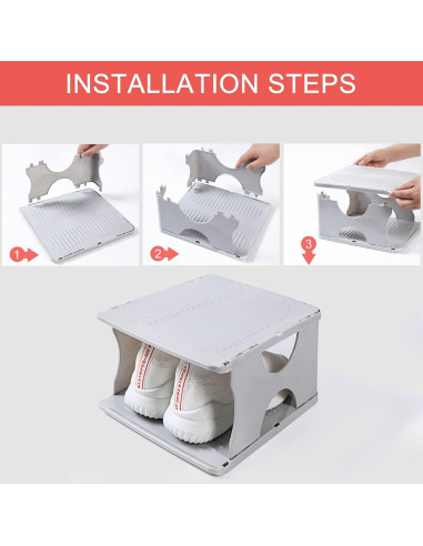 Estante para zapatos TXALWIQ 6 niveles ajustable gris