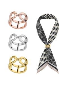 Juego de 3 Clips para Bufandas UAIAGM - Oro, Plata, Oro Rosa