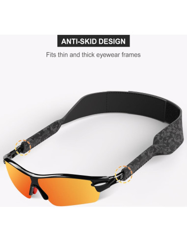 Correa Flotante para Gafas de Sol Neopreno Ajustable Camuflaje