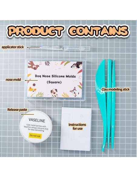 Moldes de Silicona Nuvretk para Narices de Perro - 7 Tamaños