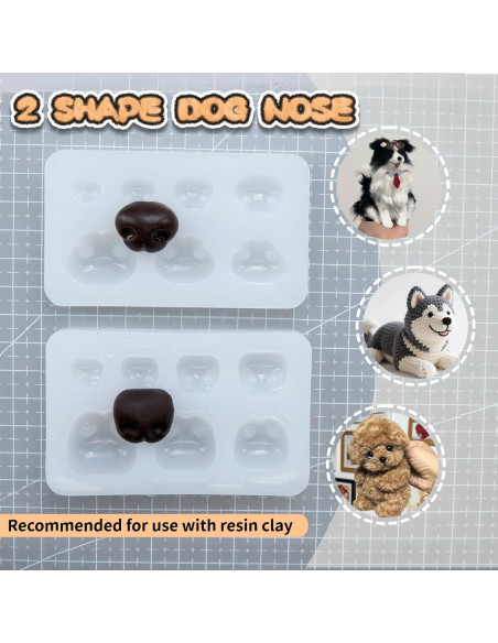 Moldes de Silicona Nuvretk para Narices de Perro - 7 Tamaños