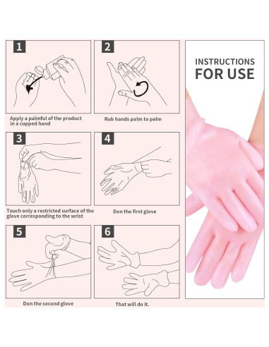 Guantes y Calcetines Hidratantes MoyRetty - Gel Silicona Rosa