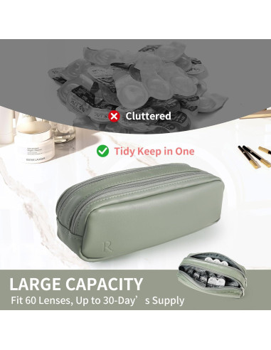 Organizador de Lentes de Contacto FQDGTFA Verde 60 Lentes