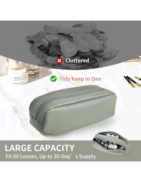 Organizador de Lentes de Contacto FQDGTFA Verde 60 Lentes