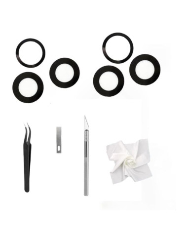 Reemplazo Cristal Lente Cámara Trasera iPhone 15 Pro Max 6 Pcs