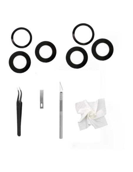 Reemplazo Cristal Lente Cámara Trasera iPhone 15 Pro Max 6 Pcs