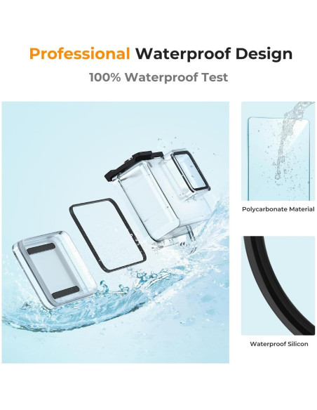 Funda Impermeable K&F Concept para GoPro Hero 13/12/11/10/9