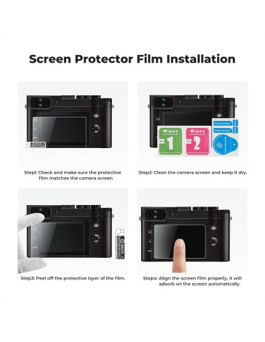 K&F Concept Protector de Pantalla para Cámara Leica Q2/Q3 - 3 Piezas