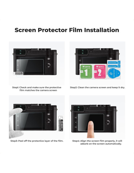 K&F Concept Protector de Pantalla para Cámara Leica Q2/Q3 - 3 Piezas