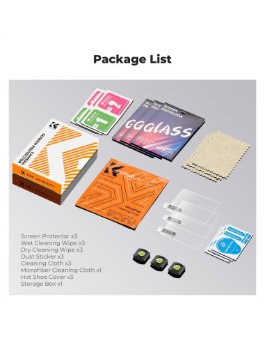 K&F Concept Protector de Pantalla para Cámara Leica Q2/Q3 - 3 Piezas