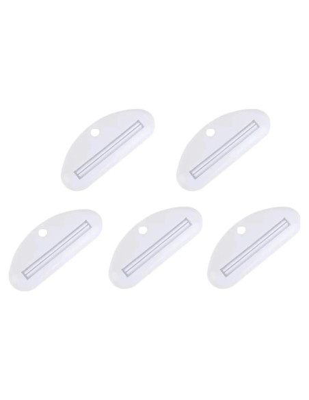 5 Exprimidores de Pasta Dental Tnyvm Blanco, Clips Prácticos