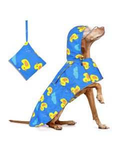 Impermeable para Perros Yuansen Grande Azul con Capucha y Reflectante