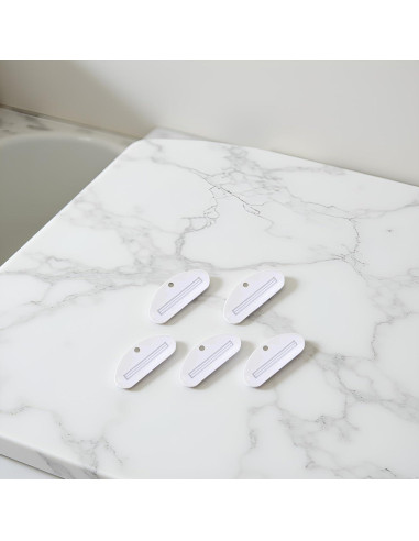 5 Exprimidores de Pasta Dental Tnyvm Blanco, Clips Prácticos